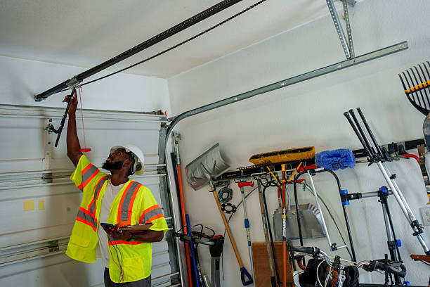 Professional Garage Door Roller Replacement technician working in East Tawas, MI